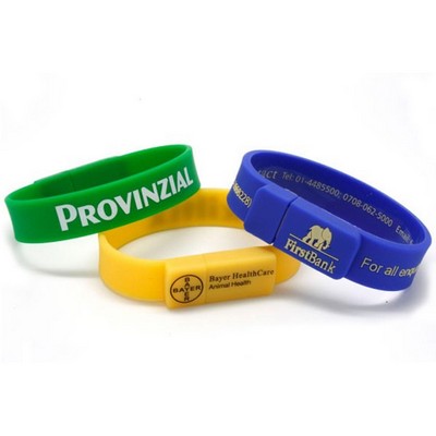 Wristband USB Flash Drives w/ Custom Logo USB Drive -16GB